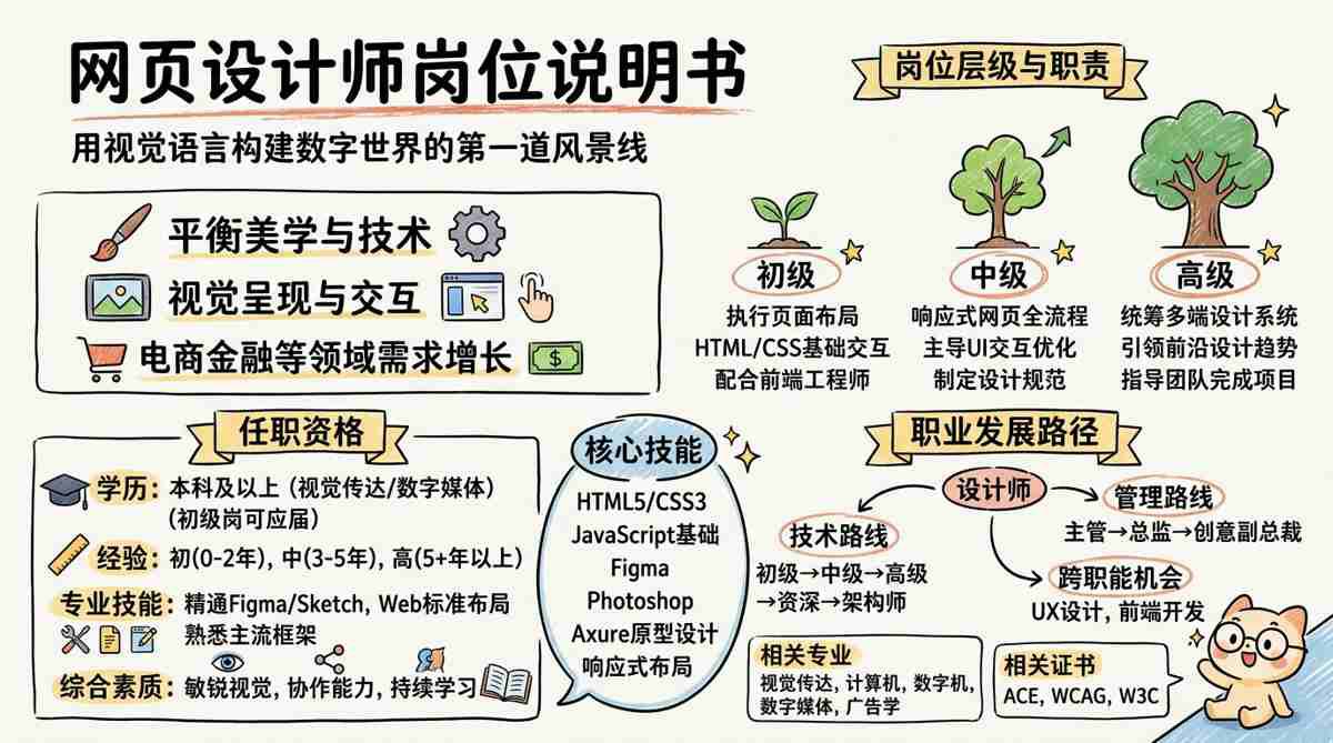 网页设计师 - 用视觉语言构建数字世界的第一道风景线