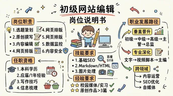 网站编辑 - 内容创造价值，笔触引领流量！