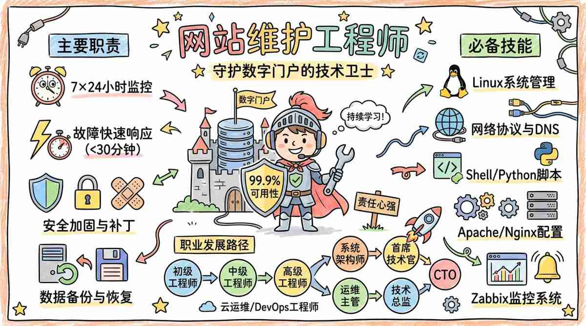 网站维护工程师 - 守护数字门户的技术卫士