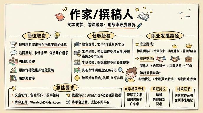 作家/撰稿人 - 文字筑梦，笔锋破浪：用故事改变世界