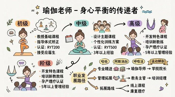 瑜伽老师 - 身心平衡的传递者，高薪瑜伽导师养成计划