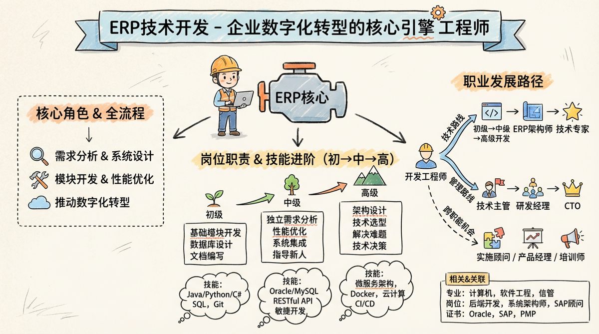 ERP技术开发 - 企业数字化转型的核心引擎工程师